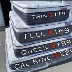 Queen Bamboo Plush Comfort Europillow Top 12inch Matres!!