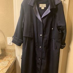  Navy Blue Raincoat With hood