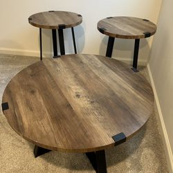Farmhouse Style Table Set – Pier 1 Imports $55 each | $90 for two Side Tables | $175 for all three 