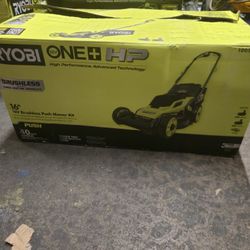RYOBI ONE+ HP 18V 16 in. Battery Walk Behind Push Lawn Mower with (2) 4.0 Ah Batteries/charger #7291
