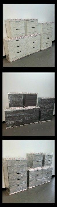 NEW DRESSERS, MIRRORS, CHESTS AND NIGHTSTANDS - ASSEMBLED