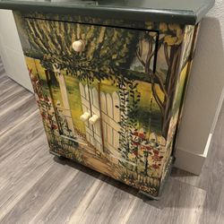 Beautiful Hand Painted Cabinet 