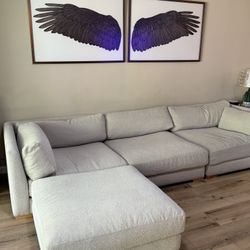 **Like New CB2 Sofa with Ottoman Set**