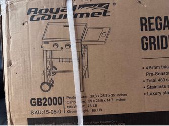 Griddle - brand new - 2 burners gas