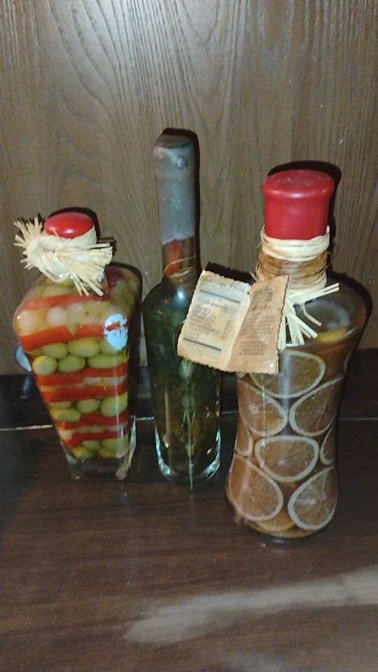 Glass kitchen Decor bottles