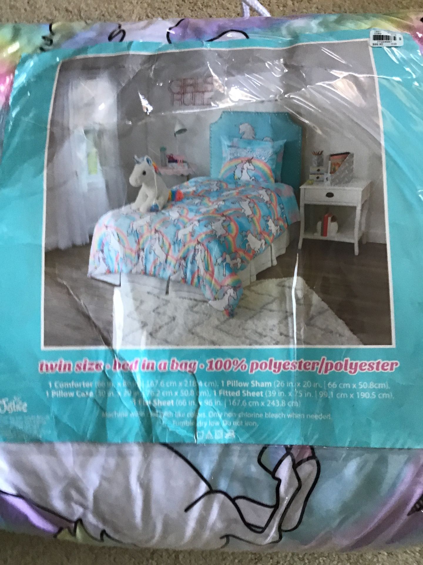 JUSTICE BED in a bag BRAND NEW Twin Size (2) available
