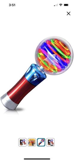 LED Light Up Spinning Glow Sticks Magic Wand 