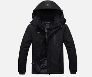  Wantdo Men's Plus Size Waterproof Mountain Jacket Big&Tall Fleece Windproof