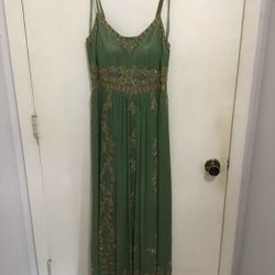 Green Beaded Dress