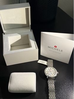 Michele Serein Diamond Chronograph Stainless Steel MOP Dial Watch MWW21A000068