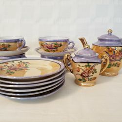 Vintage Miniature Lusterware Tea Set Japan