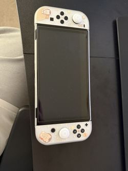 Nintendo Switch OLED With White Joycons, Dock, and Charger