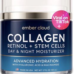 Collagen Face Cream with Stem Cells Retinol Hyaluronic Acid Niacinamide