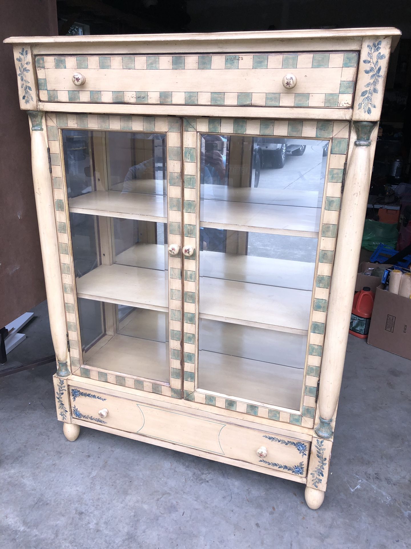 Hutch, with beautiful painted wood