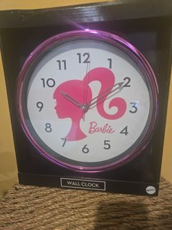 NEW Barbie 12" Wall Clock Liscensed by Mattel
