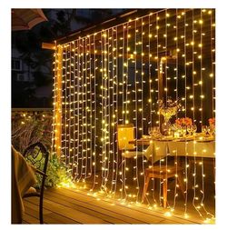 Dazzle Bright 300 LED Curtain Lights - 9.8 FT