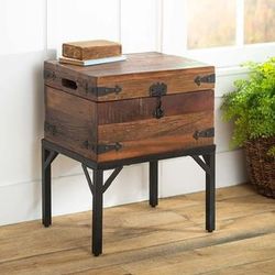 Plow & Hearth - Allegheny Reclaimed Wood Storage Trunk Table ⭐️ NEW ⭐️