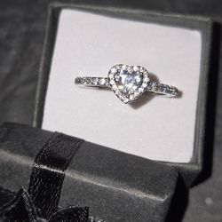 Size 9 PANDORA Sterling Silver Heart Ring. More Sizes Available