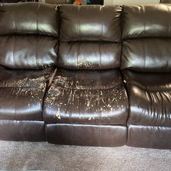 FREE Brown Leather Couch