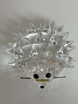 Vintage Swarovski Crystal Retired  Hedgehog, With Original Box