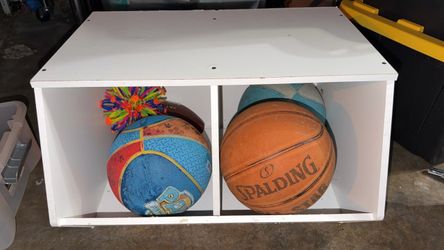 White Two-Cubby Storage Unit