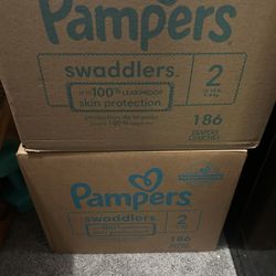 diapers $40 each box (2 boxes available)