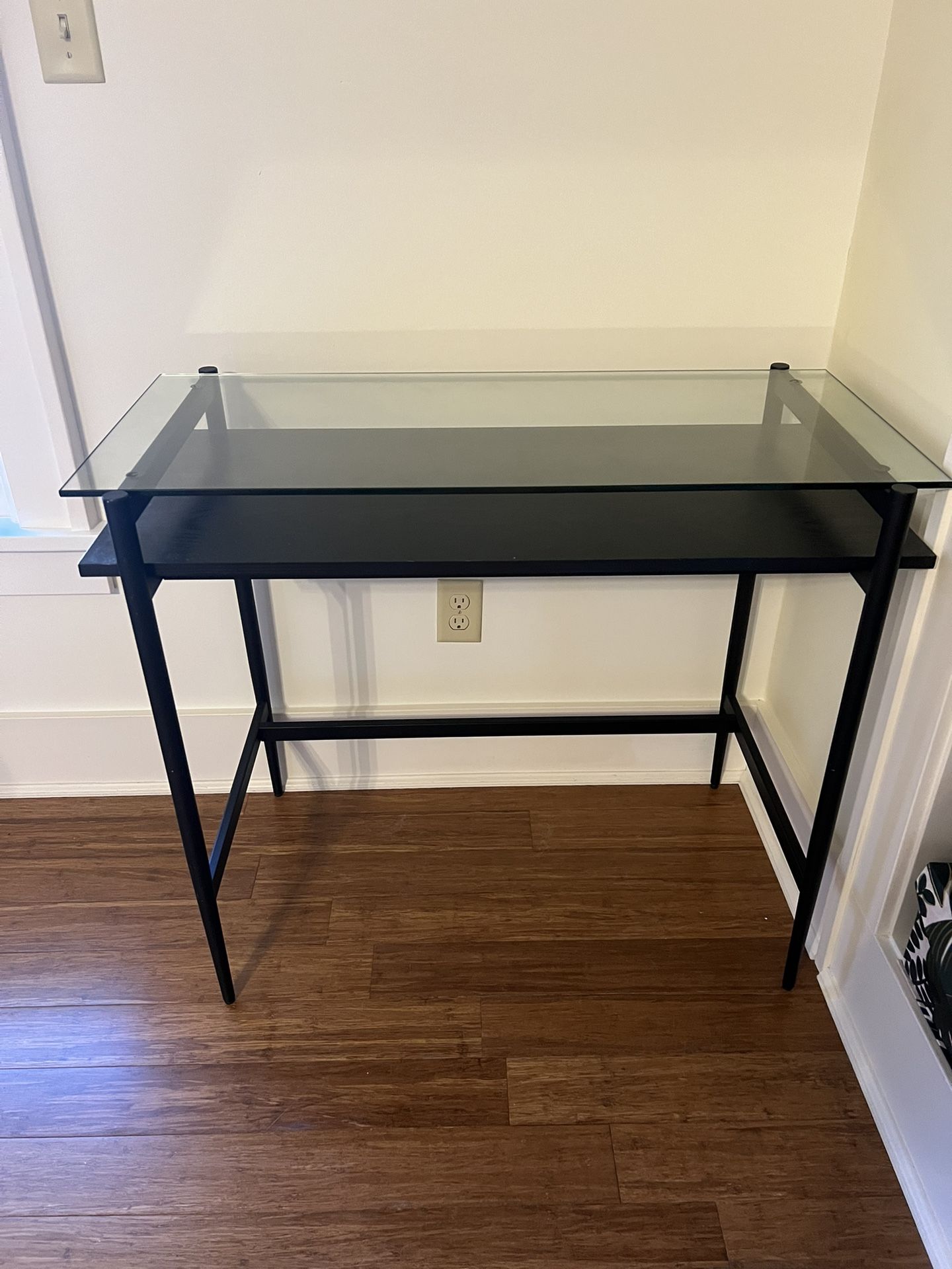 Black Glass Desk