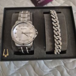 BULOVA Watch/Bracelet Set