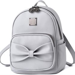 Mini Backpack Purse for Women Teenage Girls Bowknot Fashion Backpack Cute Leather Backpack