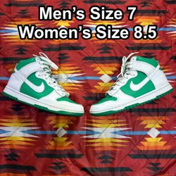 Nike Dunk Hi Retro White Stadium Green DV0829-300 Men’s Sz 7 Women’s 8.5 Shoes