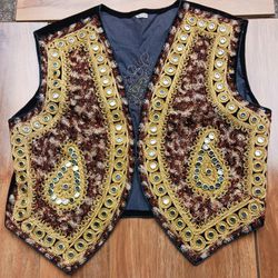 Afghan, Pakistani, Gypsy , Bohemian, Indian, Tribal, Hippie, 
Fashion Waistcoat/Vest