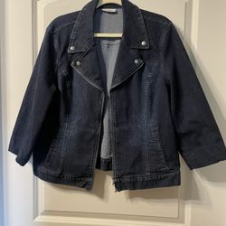 Dark blue Stretch Jean Jacket XL