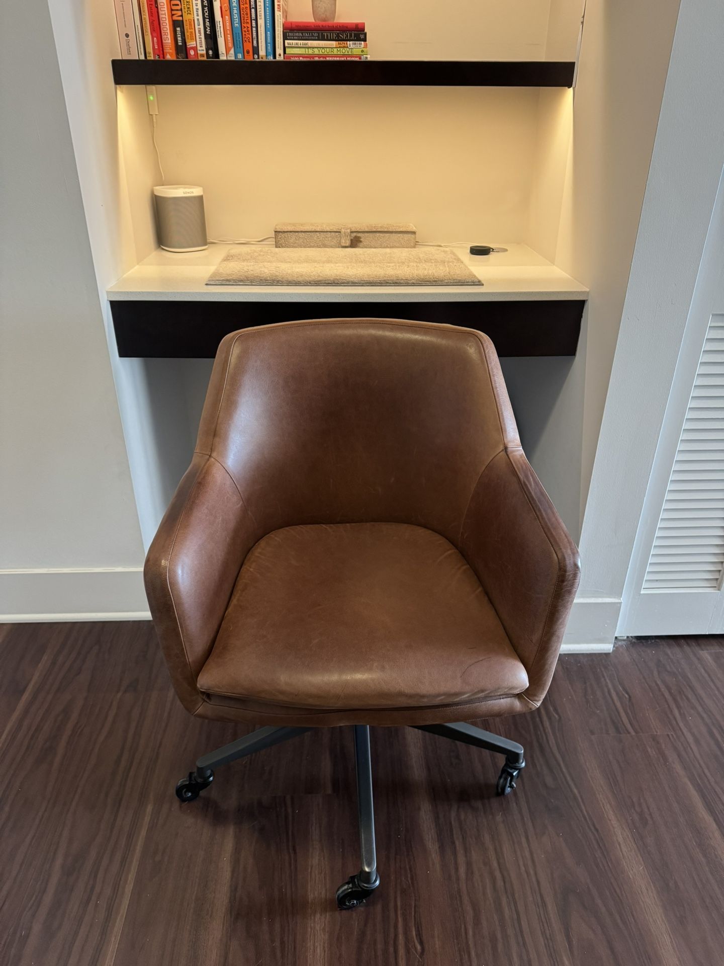 West Elm Helvetica Saddle Leather Office Chair – Sold Out Online