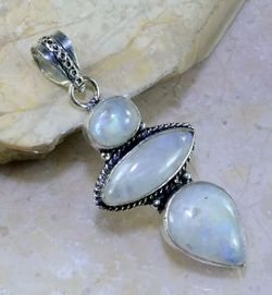 Moonstone and Silver Necklace