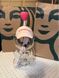 Starbucks bearista pink bear cup