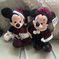 Holiday Mickey And Minnie 14” Plush