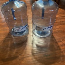 Two Clean 5 Gallon Water Bottles