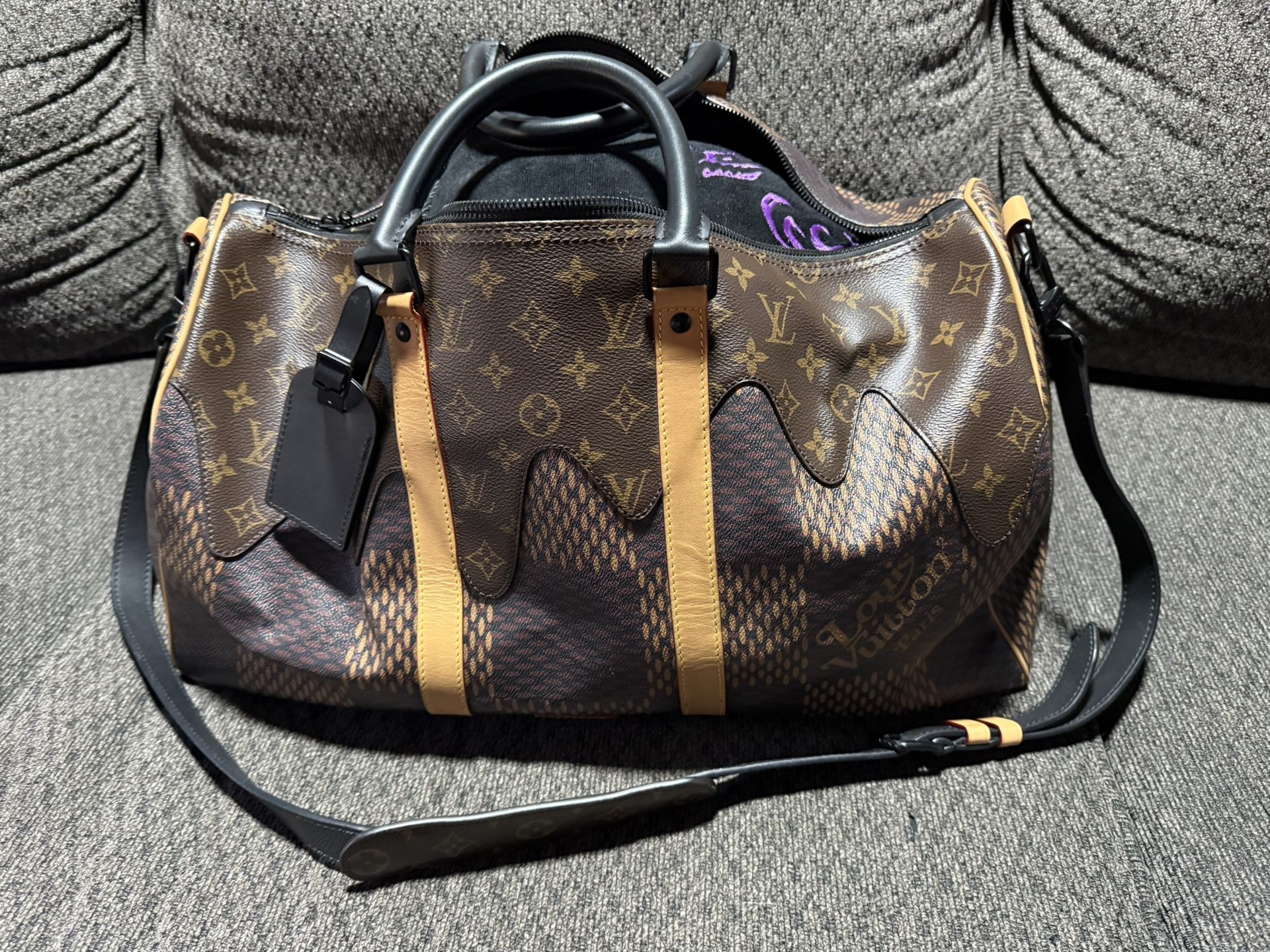 Louis Vuitton x Nigo Keepall Bandoulière 50 duffel bag