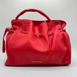 Badgley Mischka Red Crossbody Dumpling Handbag 