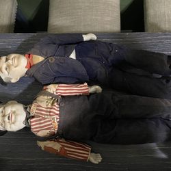 American Vintage Porcelain Laurel N Hardy Dolls 
