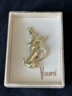 Vintage Volupte circus dog brooch