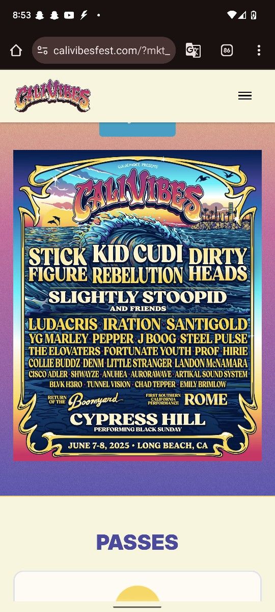 Calivibes Sunday GA 125.00