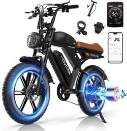 MOVCAN V30MAX 1500W 32mph 48V 31.2Ah 20" Fat Tire Electric Bike for Adults