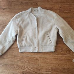 Levi Cropped Varsity Bomber Jacket (Small)
