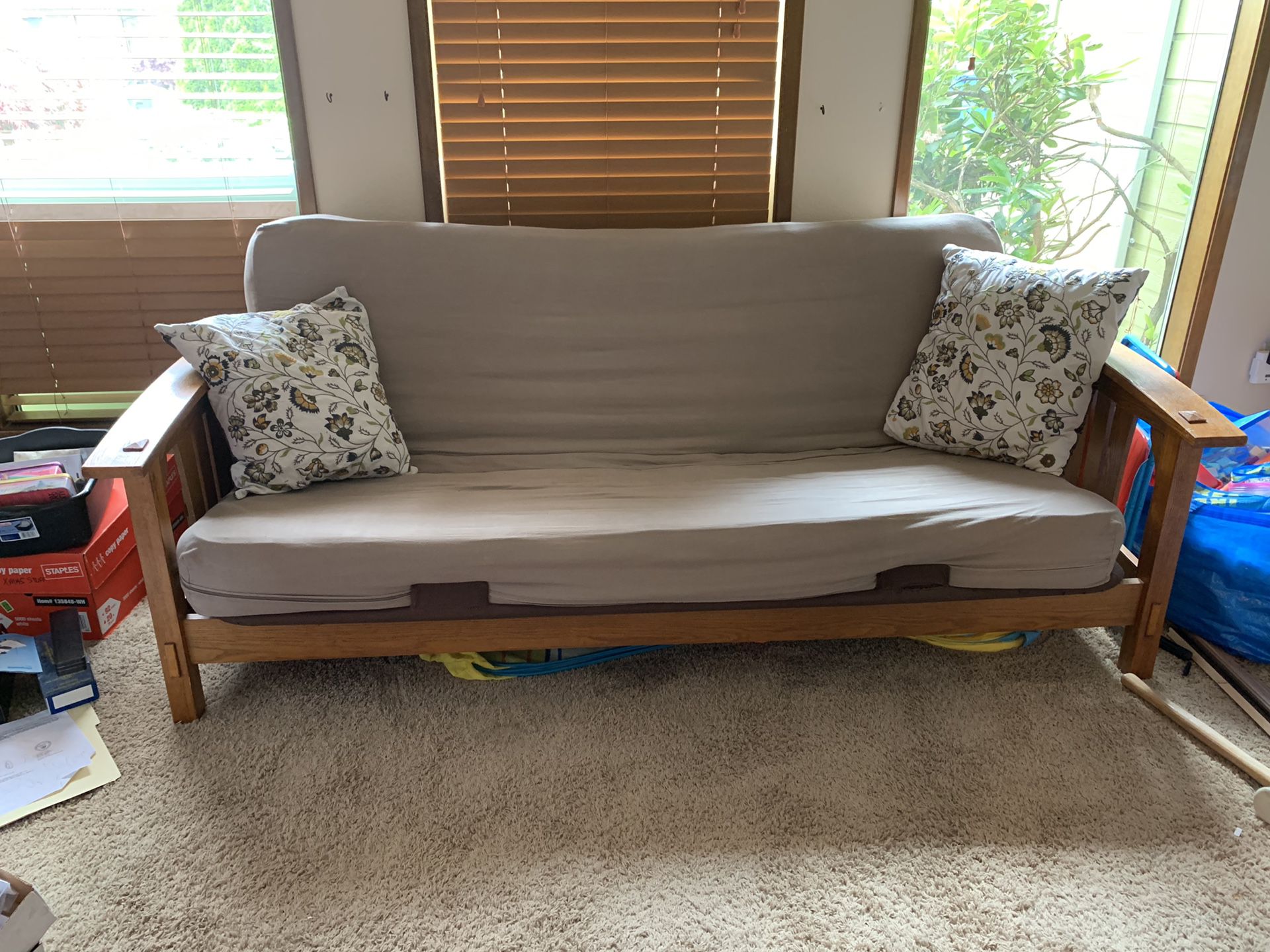 Brown Futon / Couch / Full Size Bed