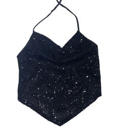 Cute Sequin Halter Top