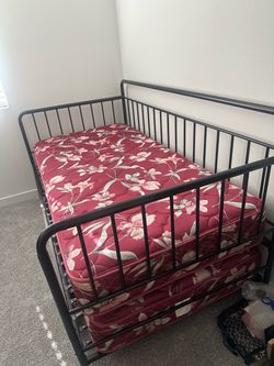 Black Metal Bed Frames - Twin w/Trundle and Queen