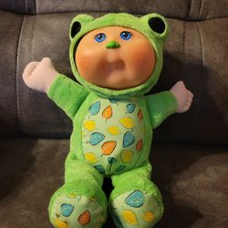 Cabbage Patch Kids Baby Doll Green Frog Outfit Plush Doll 2011