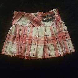 Pink Plaid Skirt