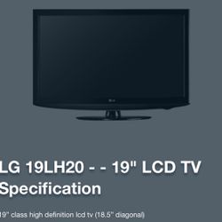 LG 19” Tv